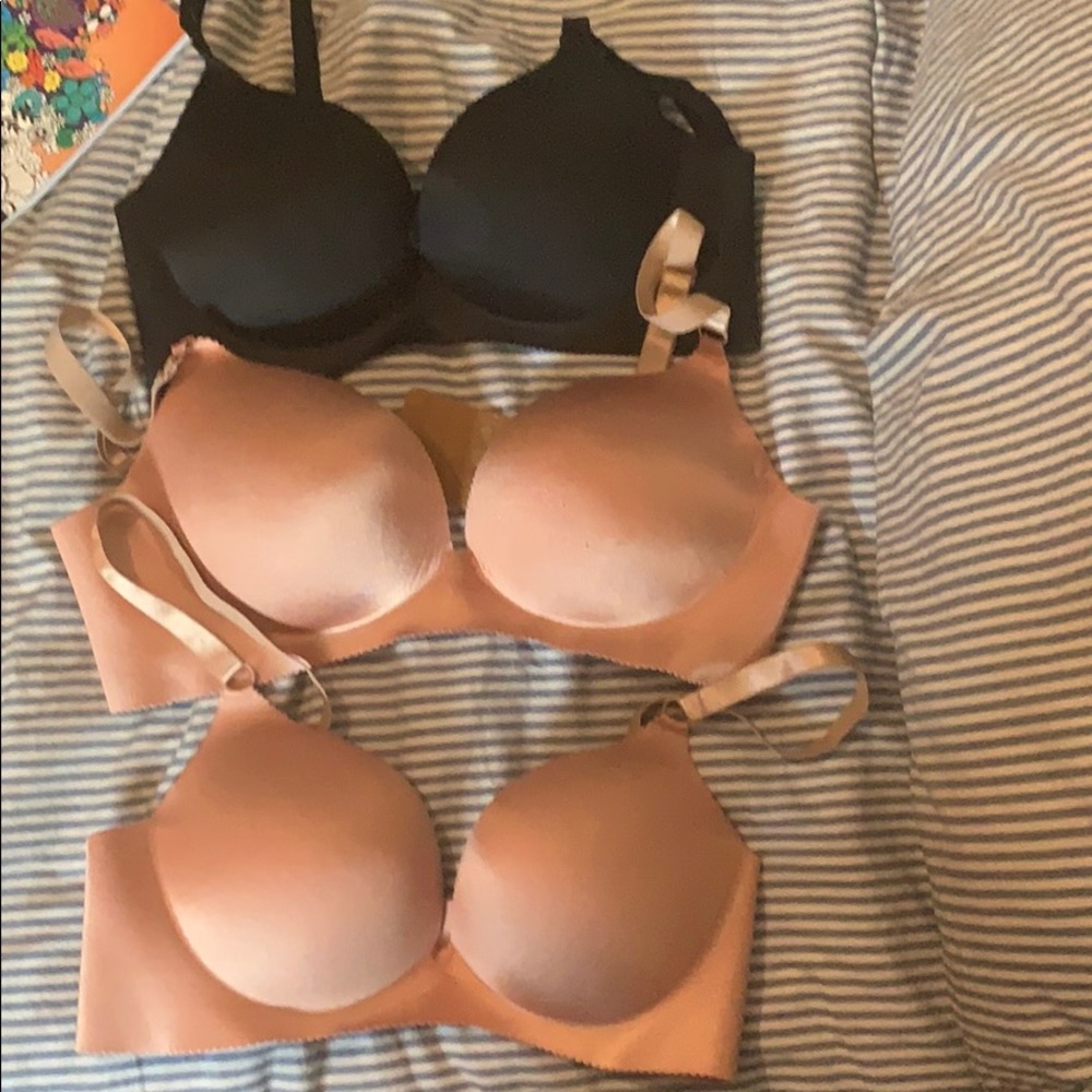3 BRAs wireless padded